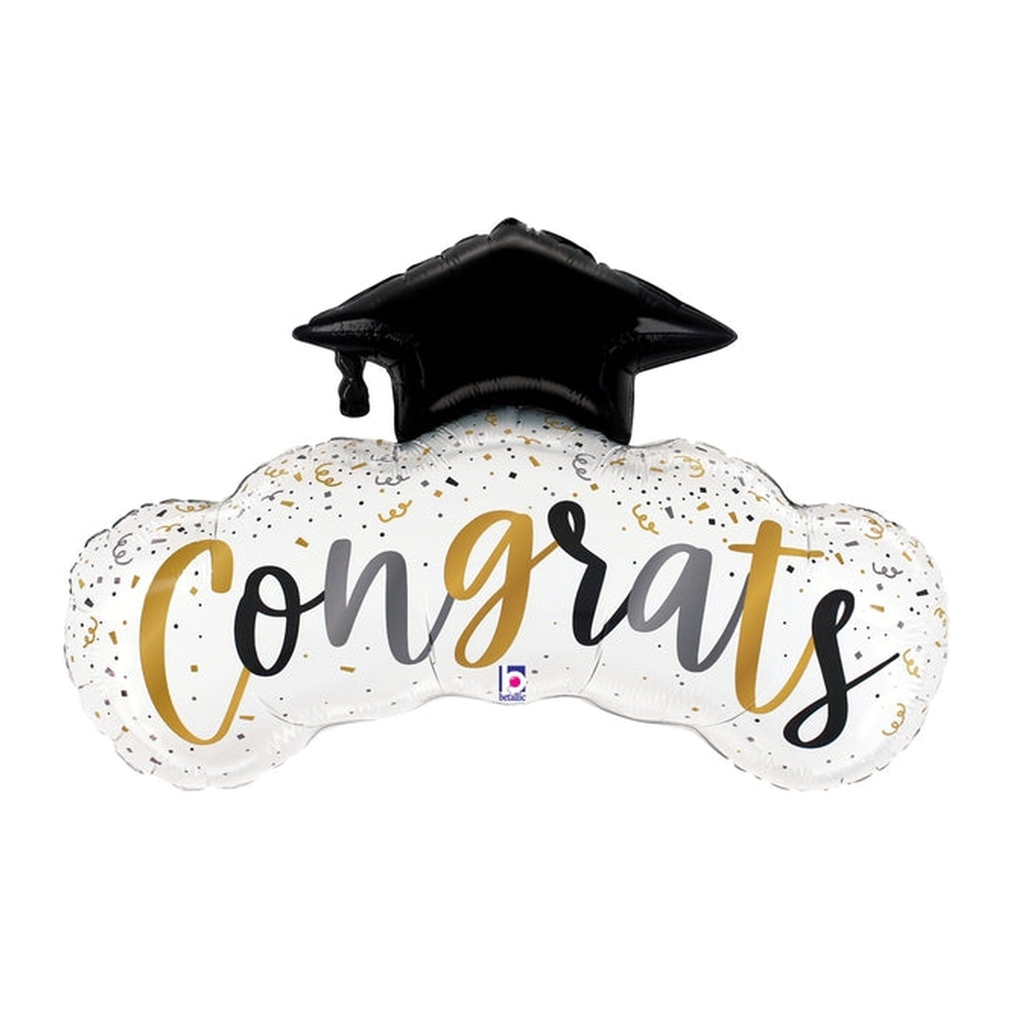 Congratulation Grad Confetti Grad Foil Balloon 36"